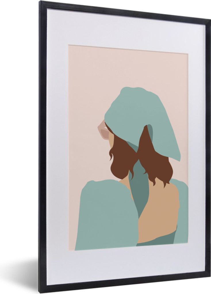MuchoWow Gerahmtes Poster Sommer - Frauen - Kleidung 40x60 cm - Poster mit Schwarzem Bilderrahmen Wandposter Rahmen Foto Bilder - Poster in Rahmen