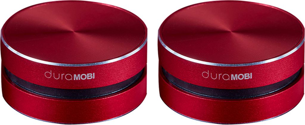 Dura MOBI Bluetooth-Lautsprecher, Knochenleitungslautsprecher, True Wireless Stereo, TWS-Lautsprecher, Bluetooth 5.0, Rot, 2er-Pack