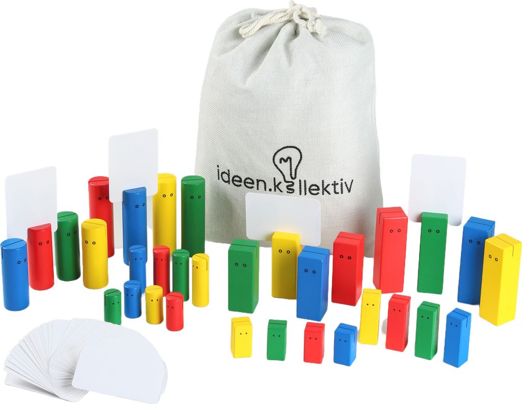 Bunte Systembrett Pro Figuren mit Kartenschlitz und Karten Produktbild 