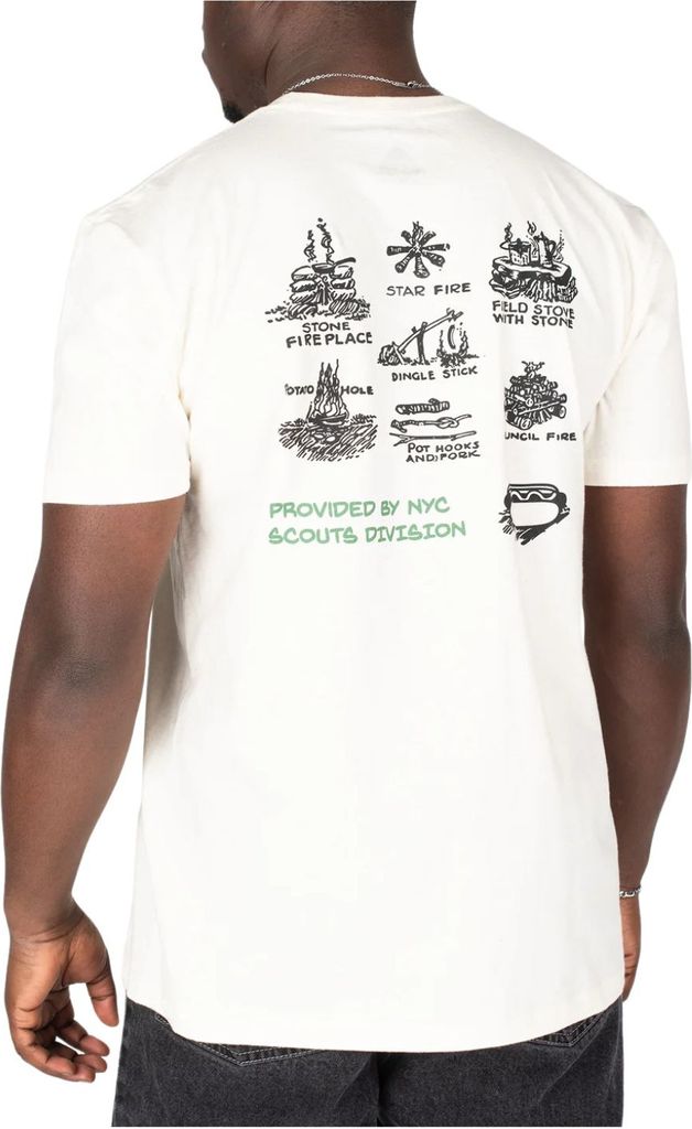 Koszulka męska Poler X Staple Scouts Division bawełniana ecru S