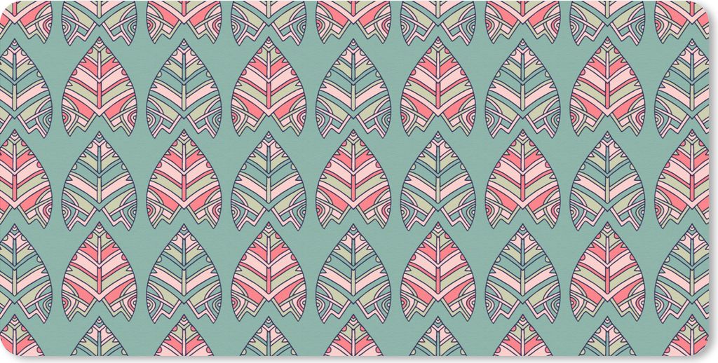 MuchoWow Schreibtischunterlage Muster - Tribal - Retro 80x40 cm - XXL Mauspad - Gaming Mauspad