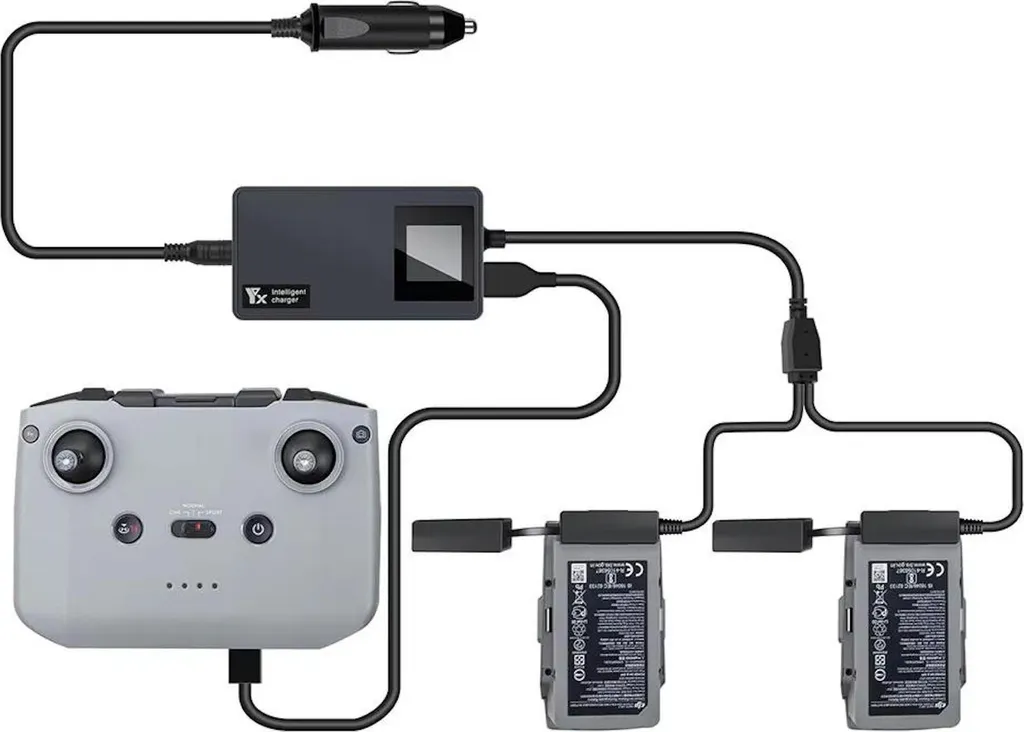 Chargeur de voiture double pour DJI Air 2S : rechargez pendant vos trajets