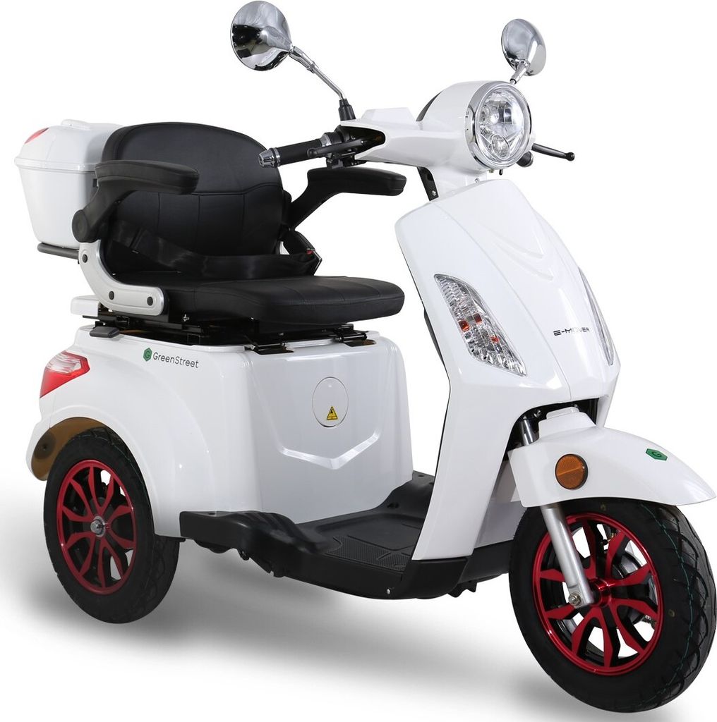 Elektromobil E-Mover inkl. Topcase 800 W 25 km/h weiß mit Produktbild 