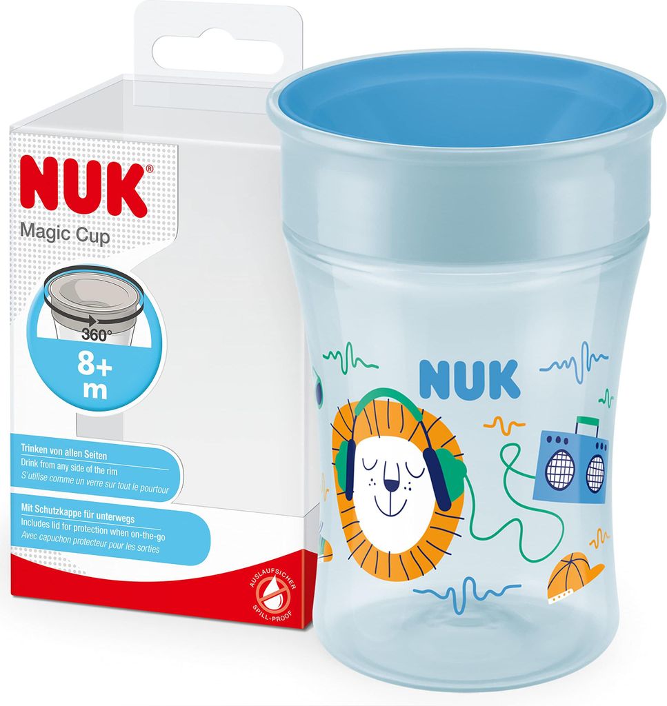 NUK Tasse à bec Magic Cup 360° bord buvable 230ml bleu Image du produit 