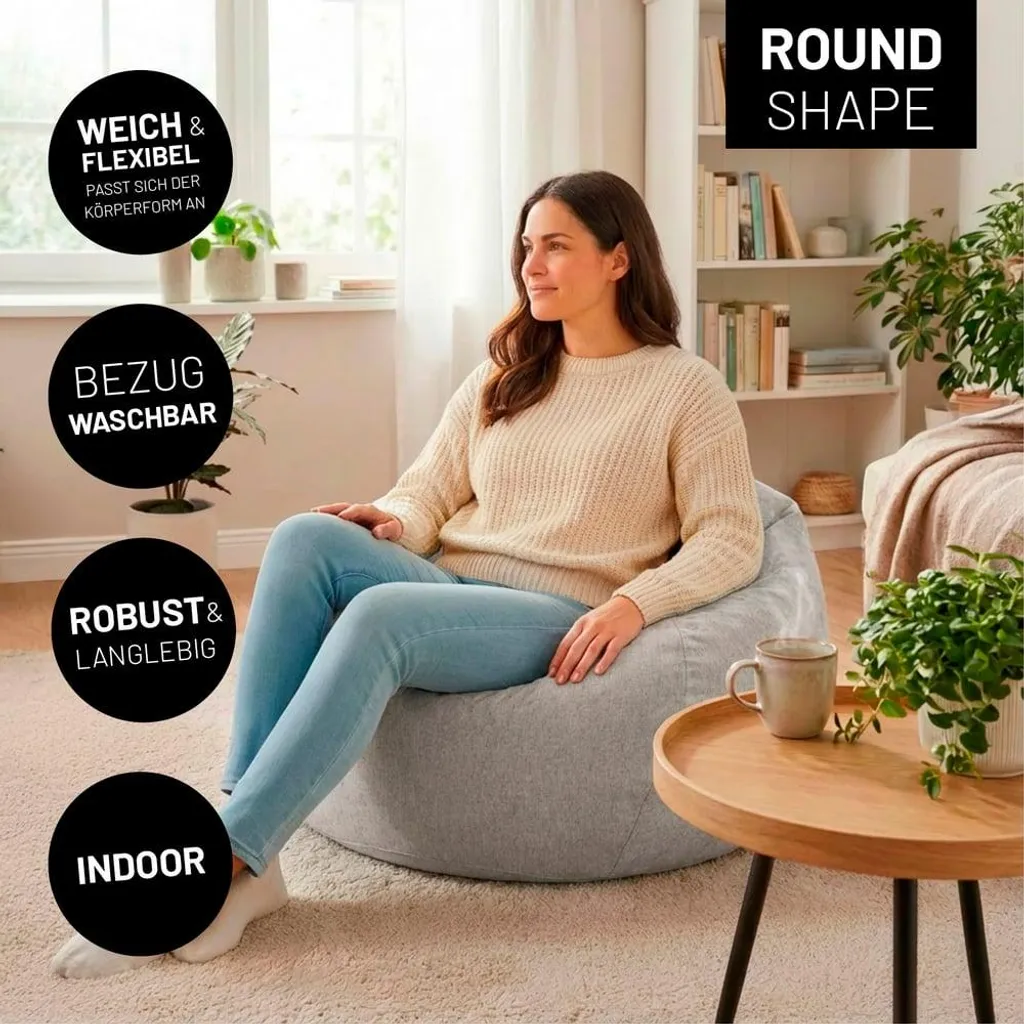 Pouf Lumaland Comfort Line XL 250 L: Design e Relax per Interni