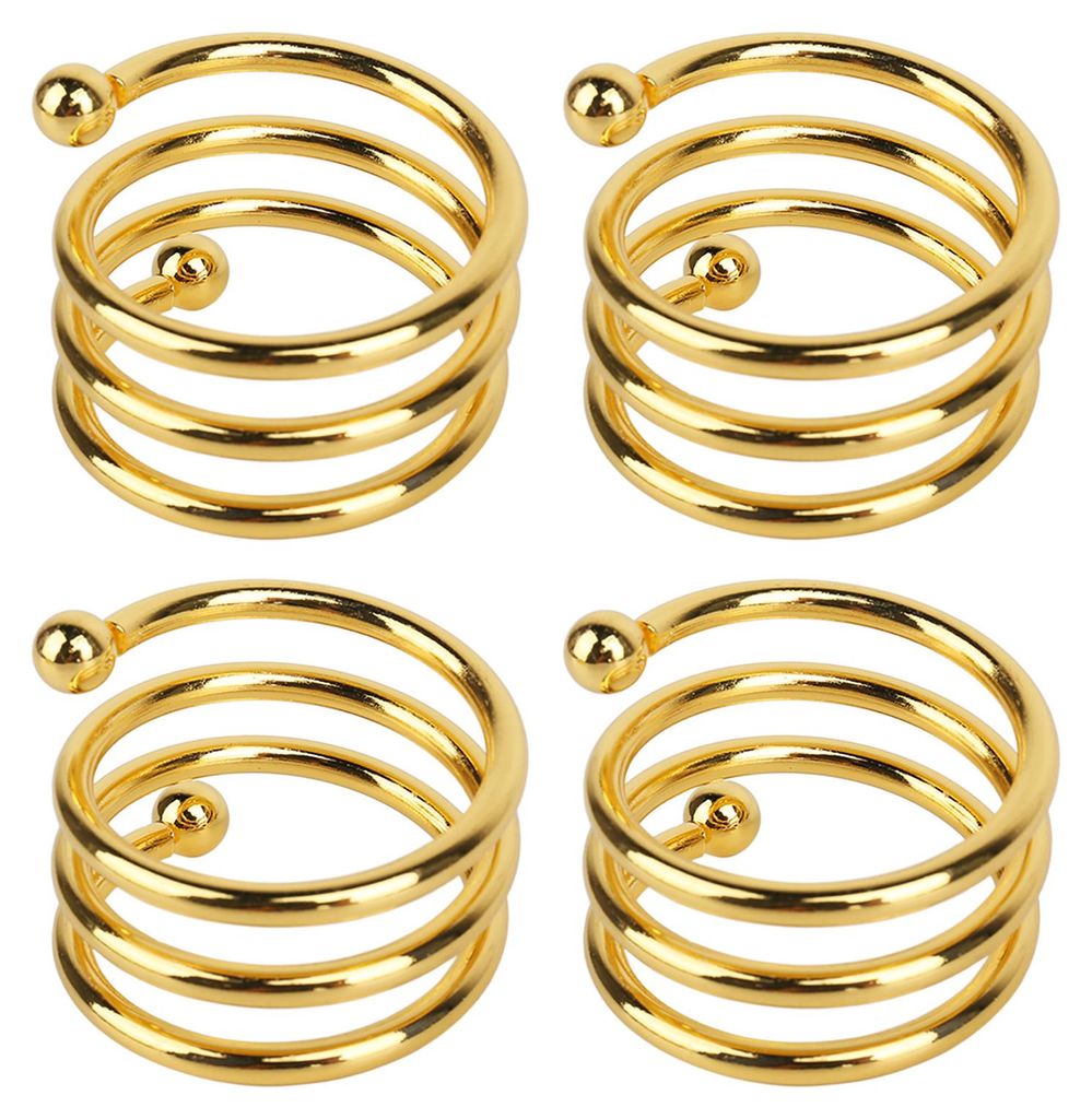 8pcs Gold Spirale Serviettenringe Elegant Rost Prävention Metall Serviettenringe für Hochzeit Geburtstag Abendessen Familie Party