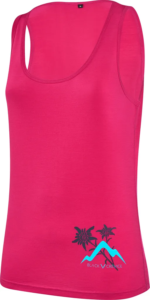 Canotta Merino Donna Black Crevice Rosa Taglia 38 - Intimo Tecnico
