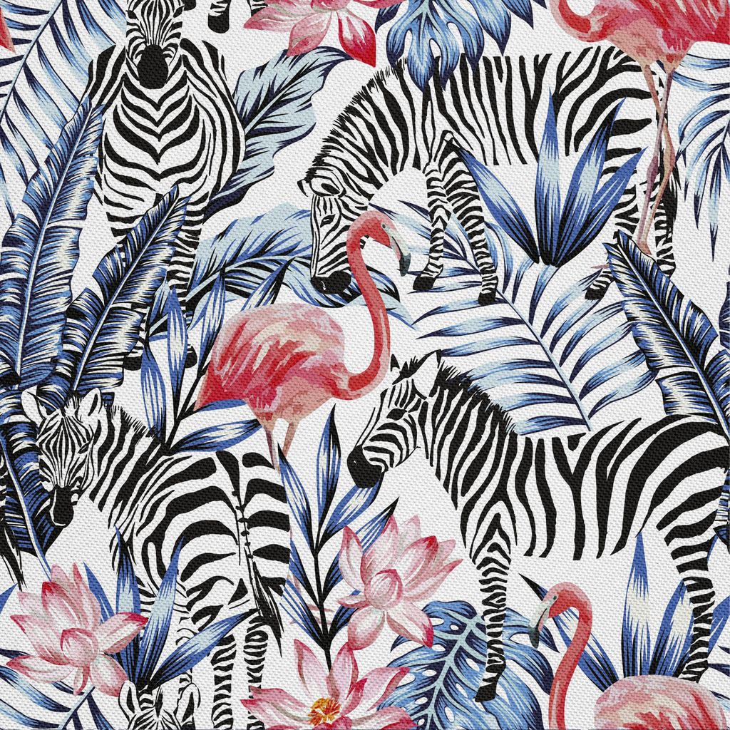 OUTDOOR DEKOSTOFFE OXFORD - Motiv Safari Zebras I DX100