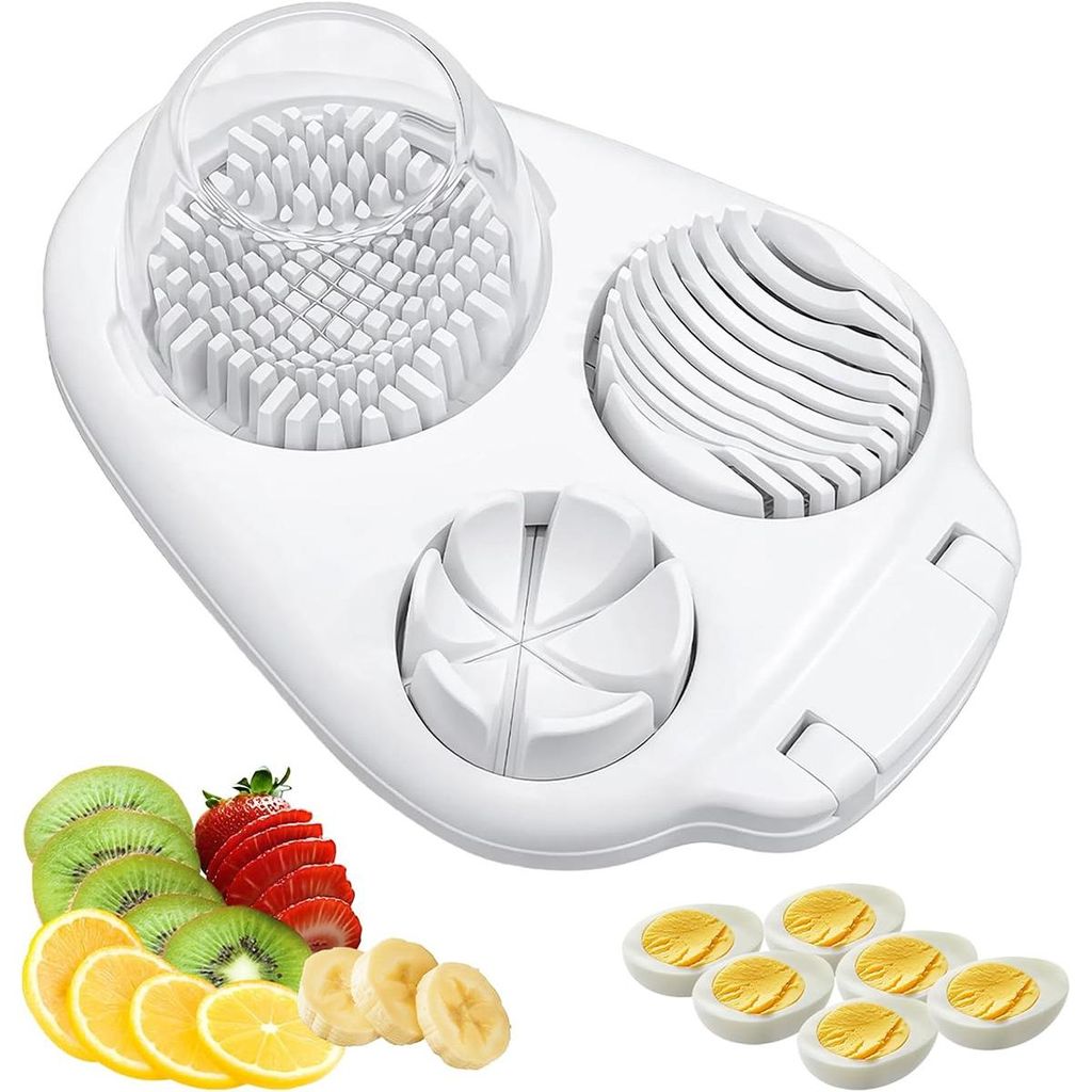 3-in-1 Eierschneider Edelstahl, Multi Slice Egg Cutter mit Produktbild 