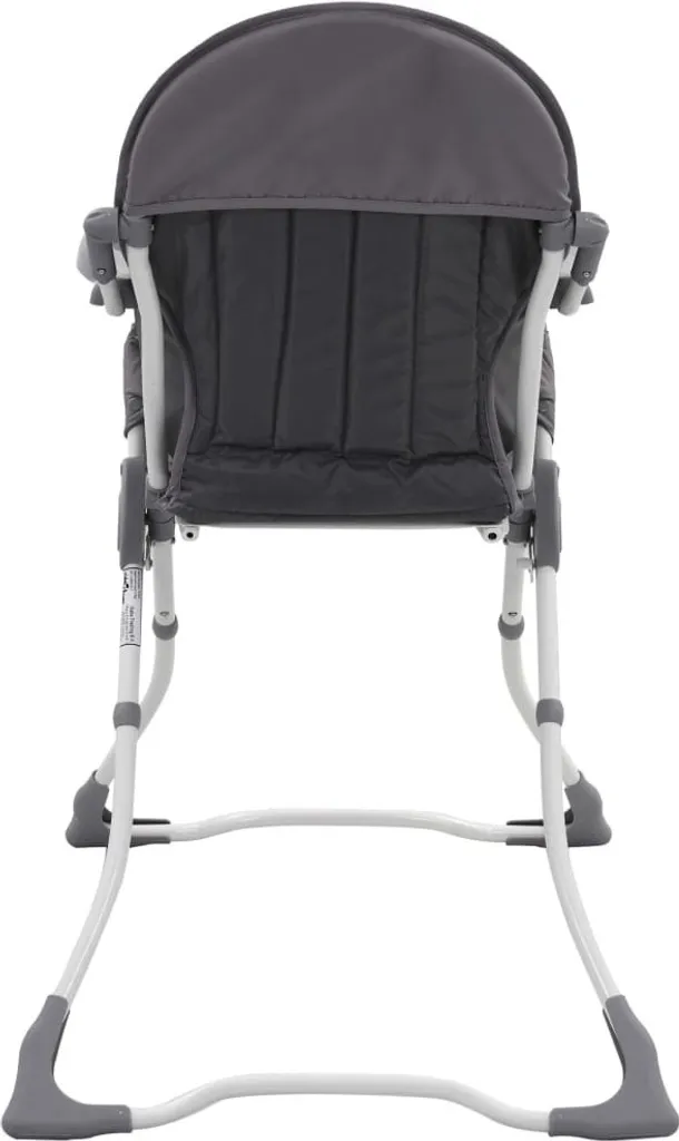 Chaise haute bébé pour apprendre à manger à table en famille coloris gris - 4