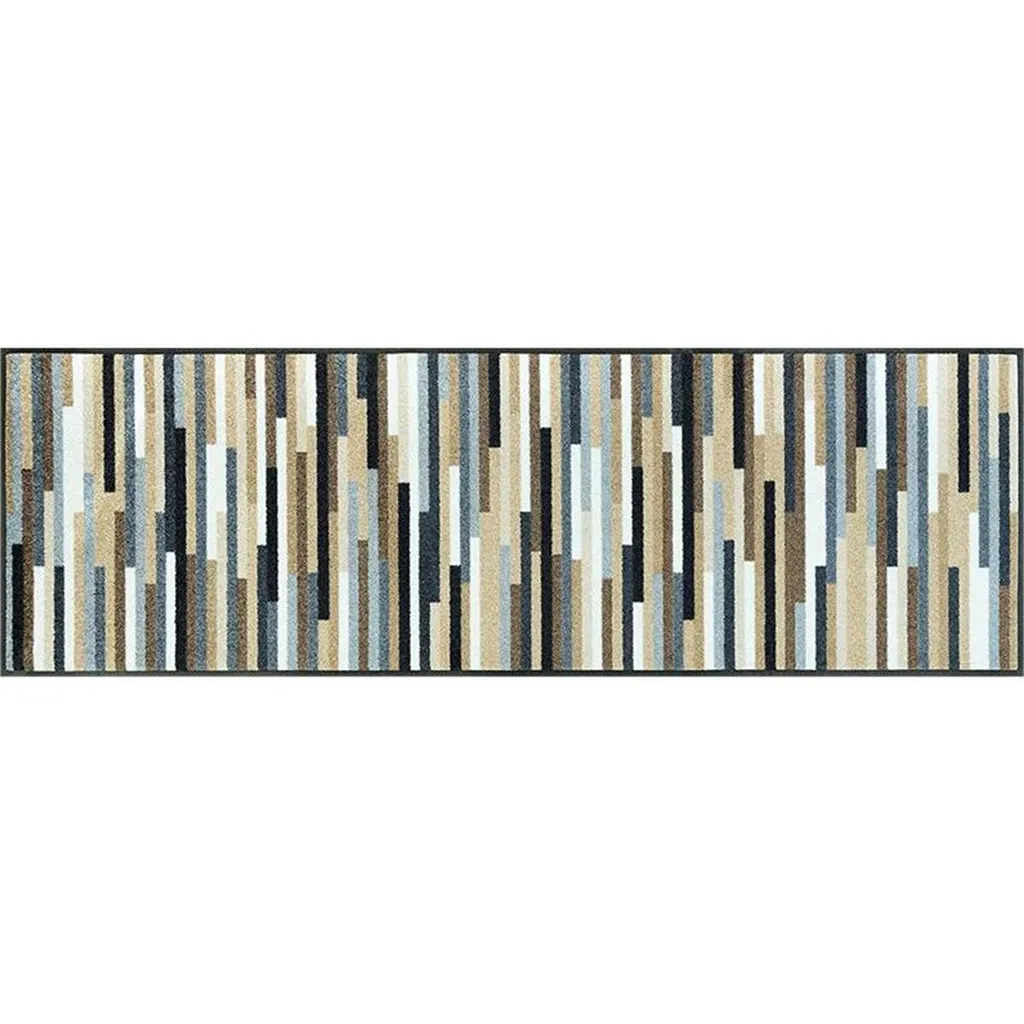 Tapis de couloir anti-poussière et lavable Mikado Stripes 60x180 Kleen-Tex