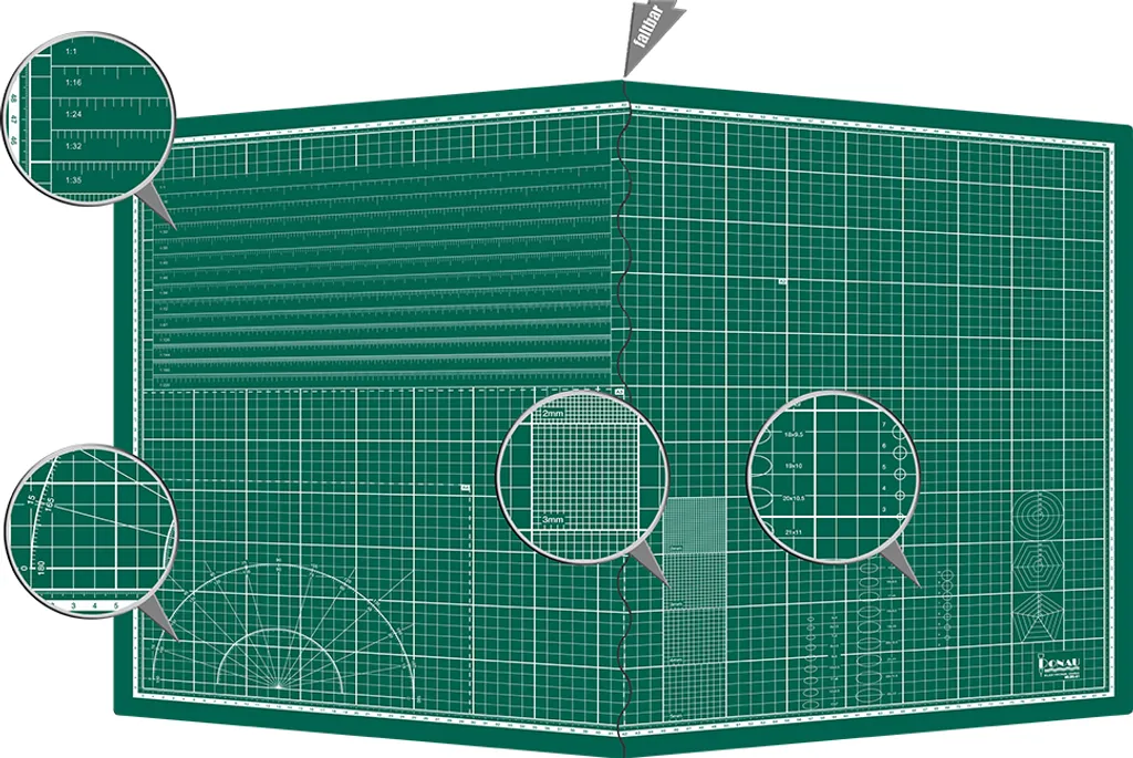 Grand Tapis de Coupe A1 Pliable pour Couture et Modélisme de Précision