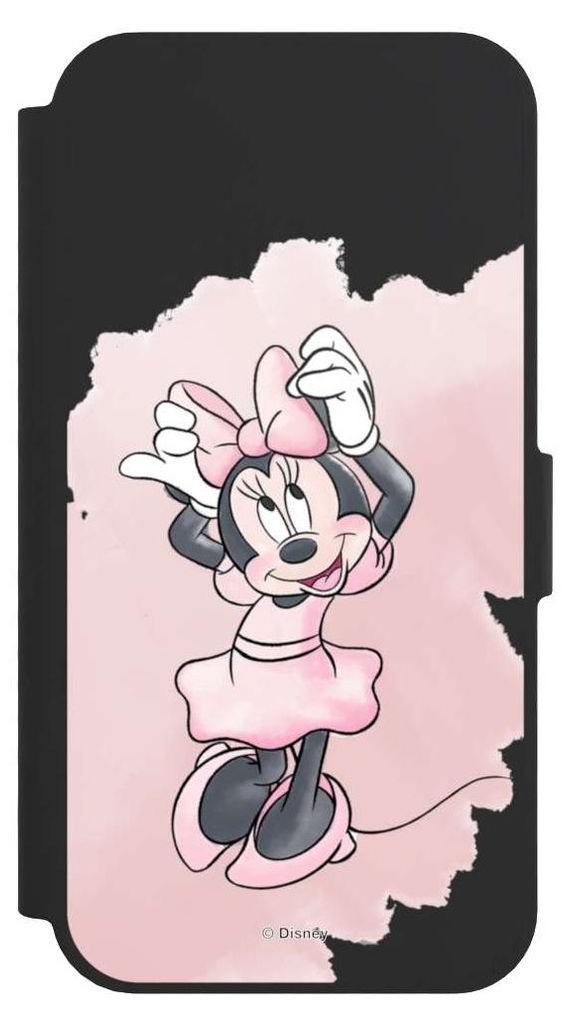 NIVOCASE Klapphülle für Apple iPhone 16e Handyhülle aus Kunst Leder NIVOflip schwarz Disney Motiv ohne Hintergrund