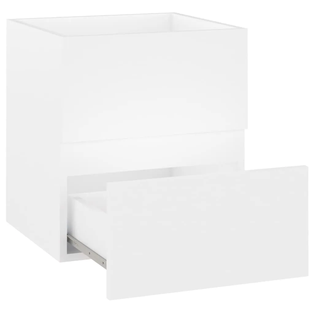 Cachez vos tuyaux de lavabo avec ce meuble compact blanc 41 cm - 4