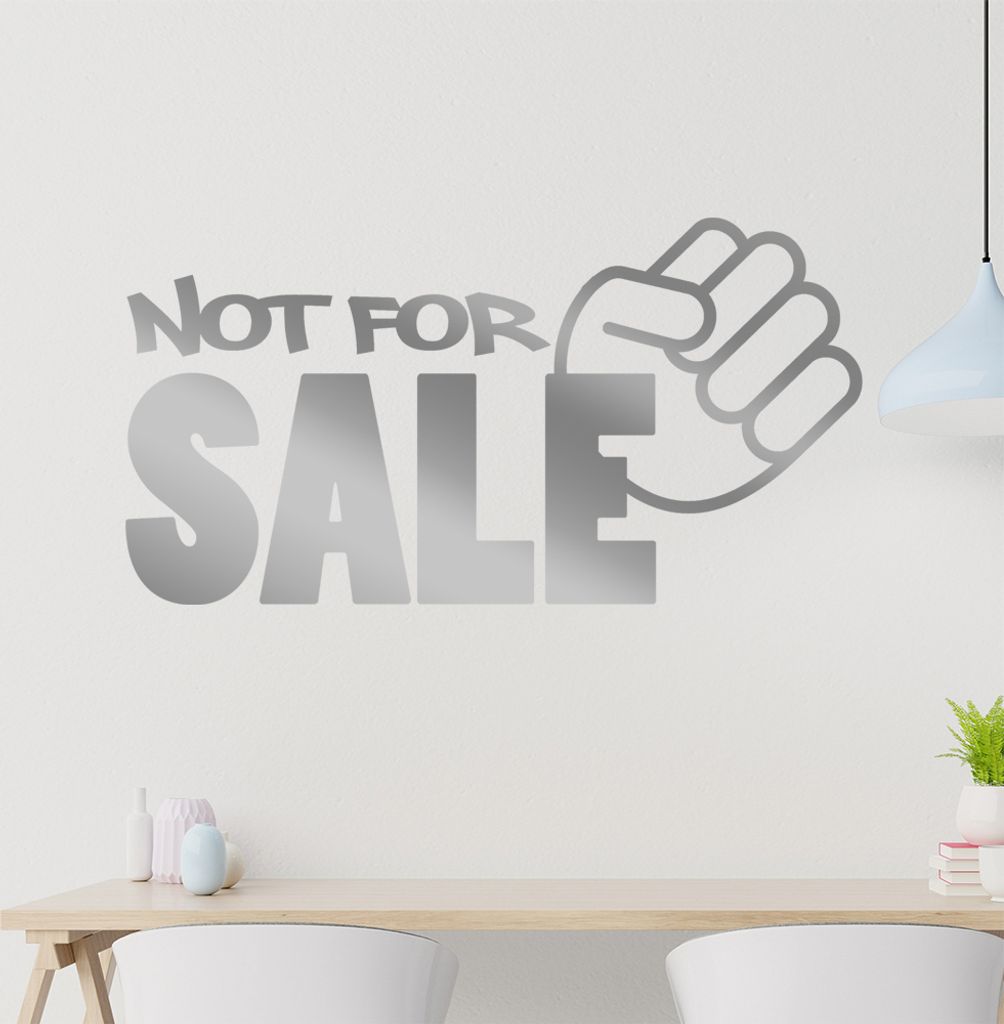 not forWandtattoo in 6 Größen - Wandaufkleber Wall Sticker - Dekoration, Küche, Wohnzimmer, Schlafzimmer, Badezimmer