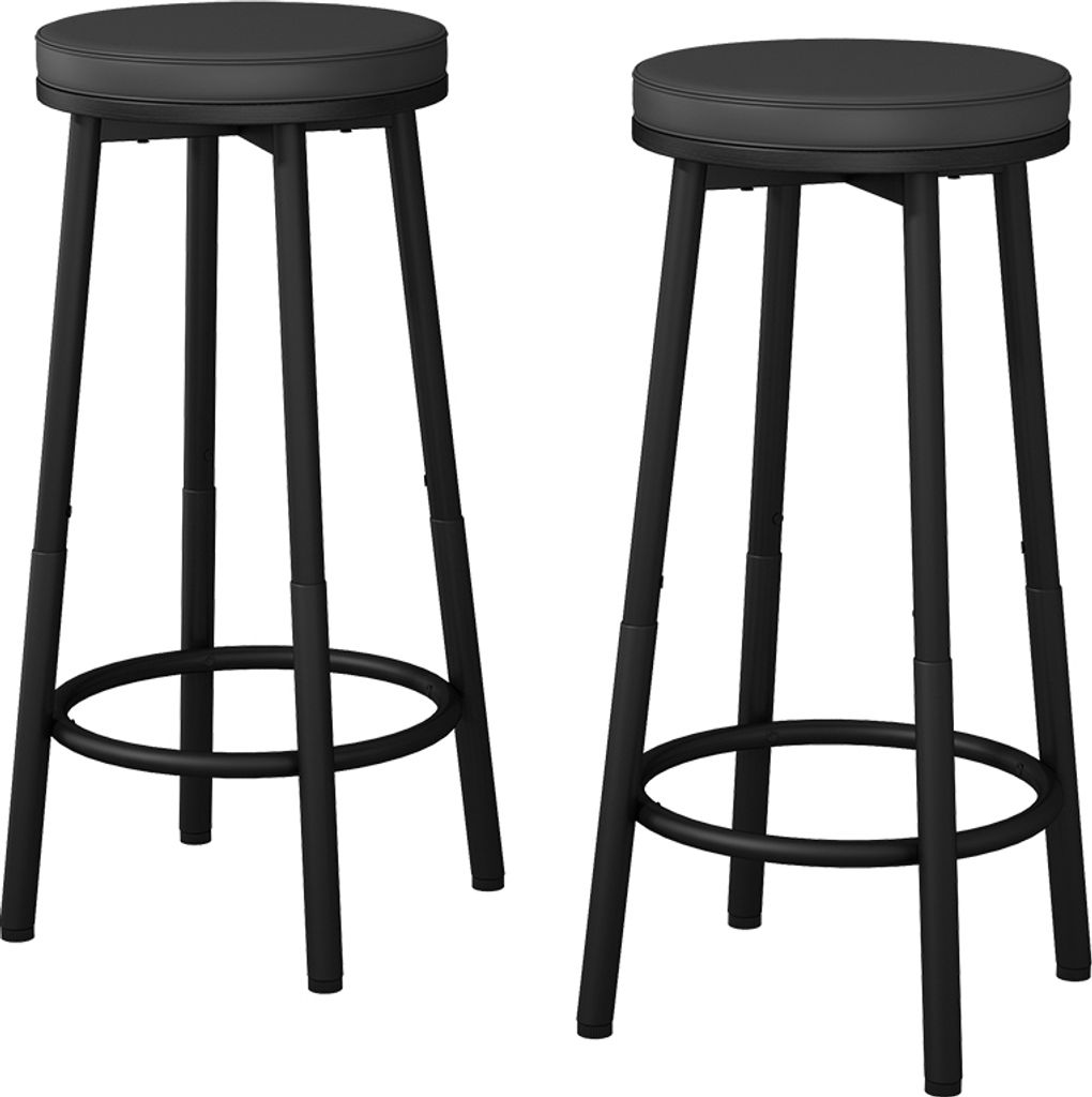 Barhocker Vicco Edmonton Schwarz 31.5 x 64 cm 2 Teile, Model 49414