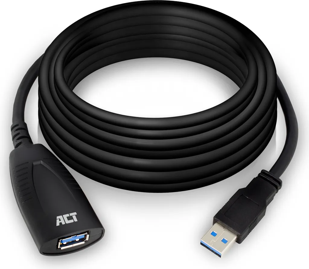 ACT AC6105 Câble d'extension actif USB 3.2 Gen1 de 5 mètres noir