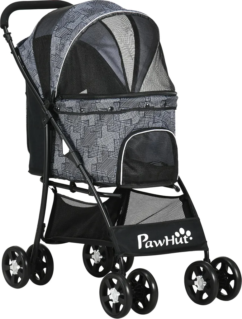 Chariot pour Chien Agé ou Blessé Pliable avec Espace de Rangement