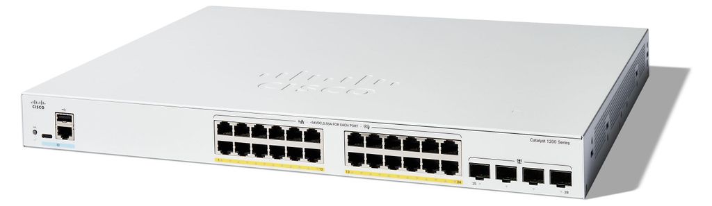Cisco Catalyst 1200-24FP-4G - Switch - L3 - Smart - 24 x Produktbild 