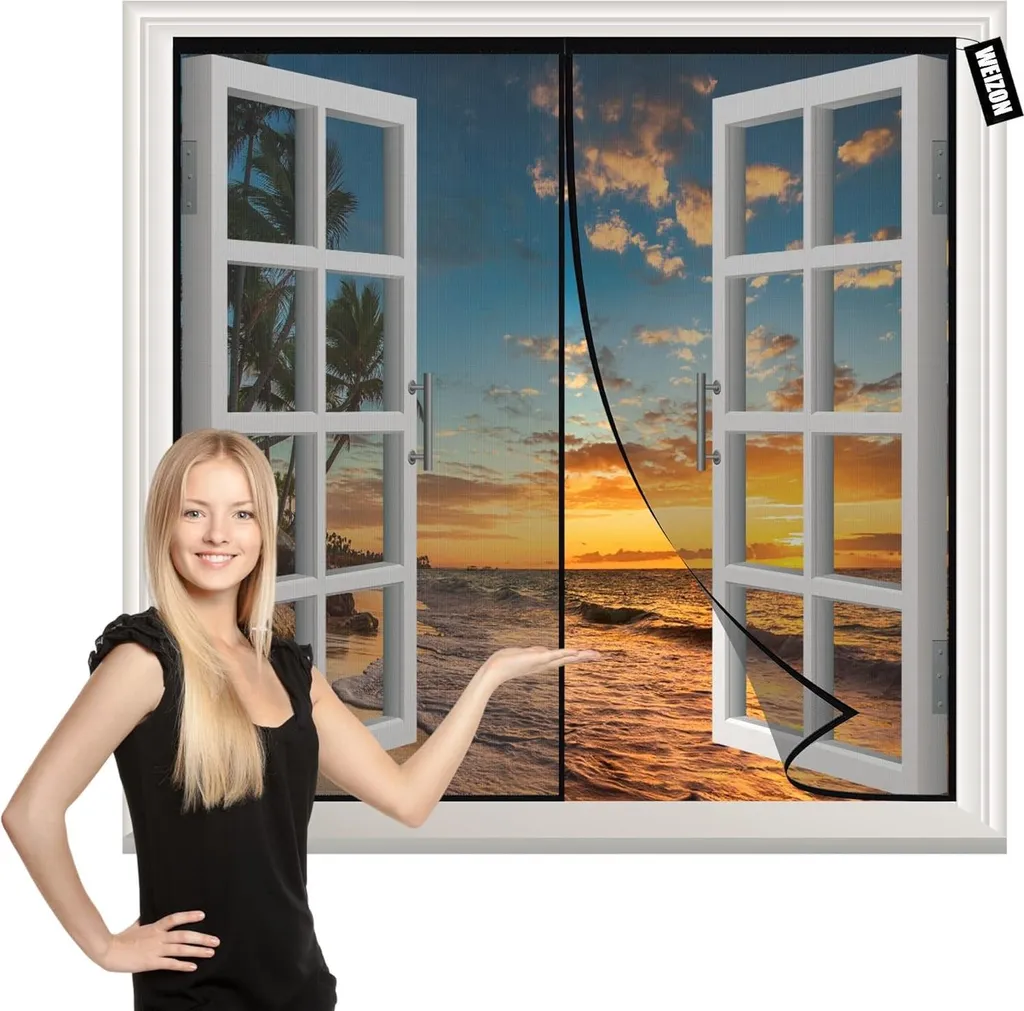 Moustiquaire lavable 120 x 120 cm - Protection insectes noire universelle