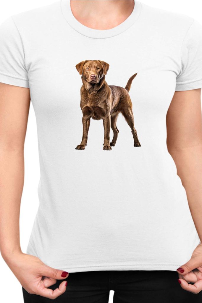 Damen T-Shirt Dogs Breeds Chesapeake Bay Retriever Dog Breed 006, Lady S / Weiß