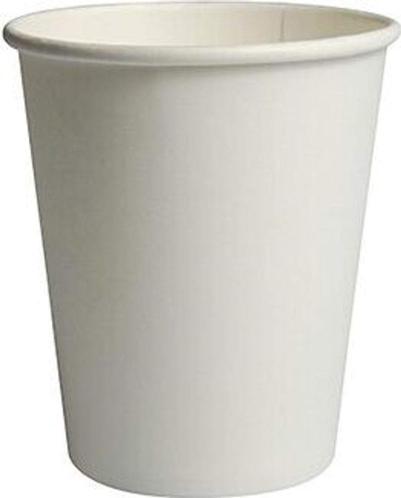 100x  Heißgetränkecher CoffeeToGo weiß 100ml 100% Reycling Produktbild 