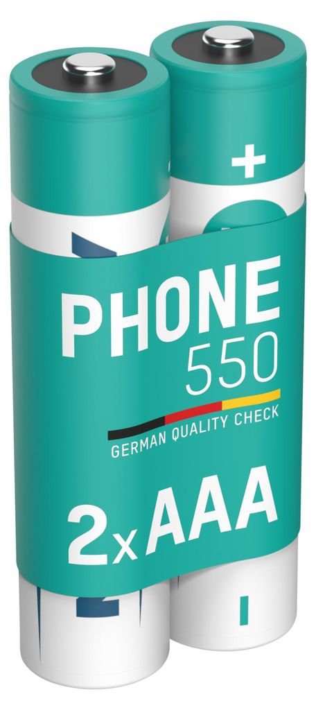 ANSMANN Telefon Akku AAA 550mAh 1,2V, 2 Stück, DECT Produktbild 
