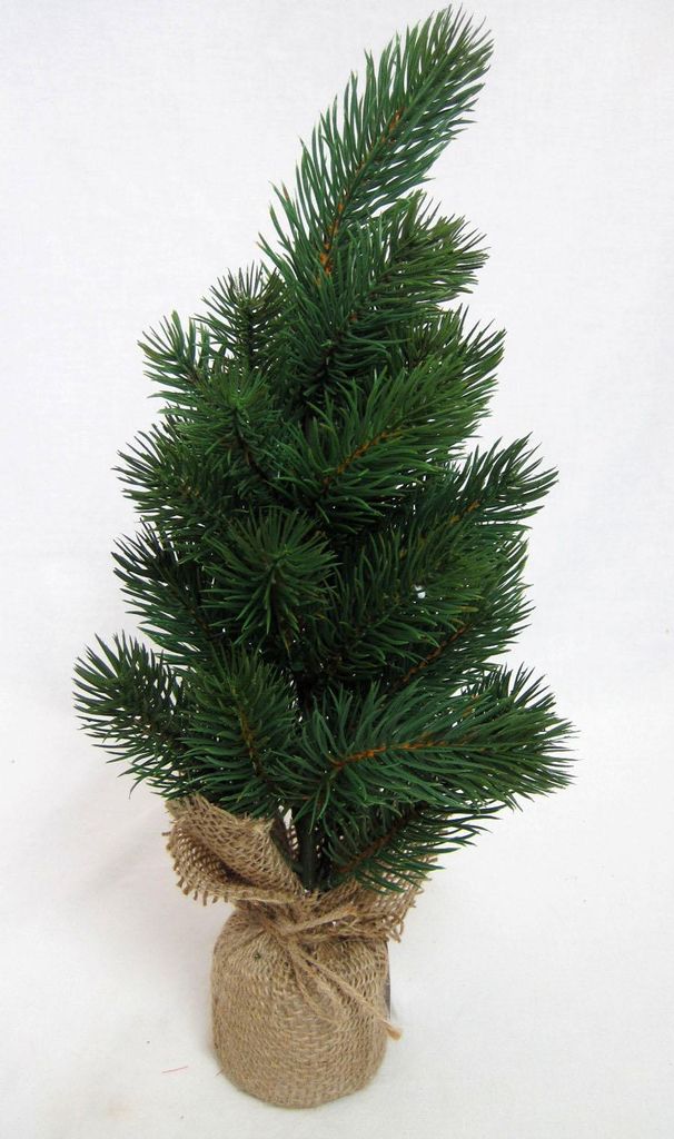Künstlicher Nordmanntannenbaum im Jutesack dunkelgrün ca.41 cm hoch