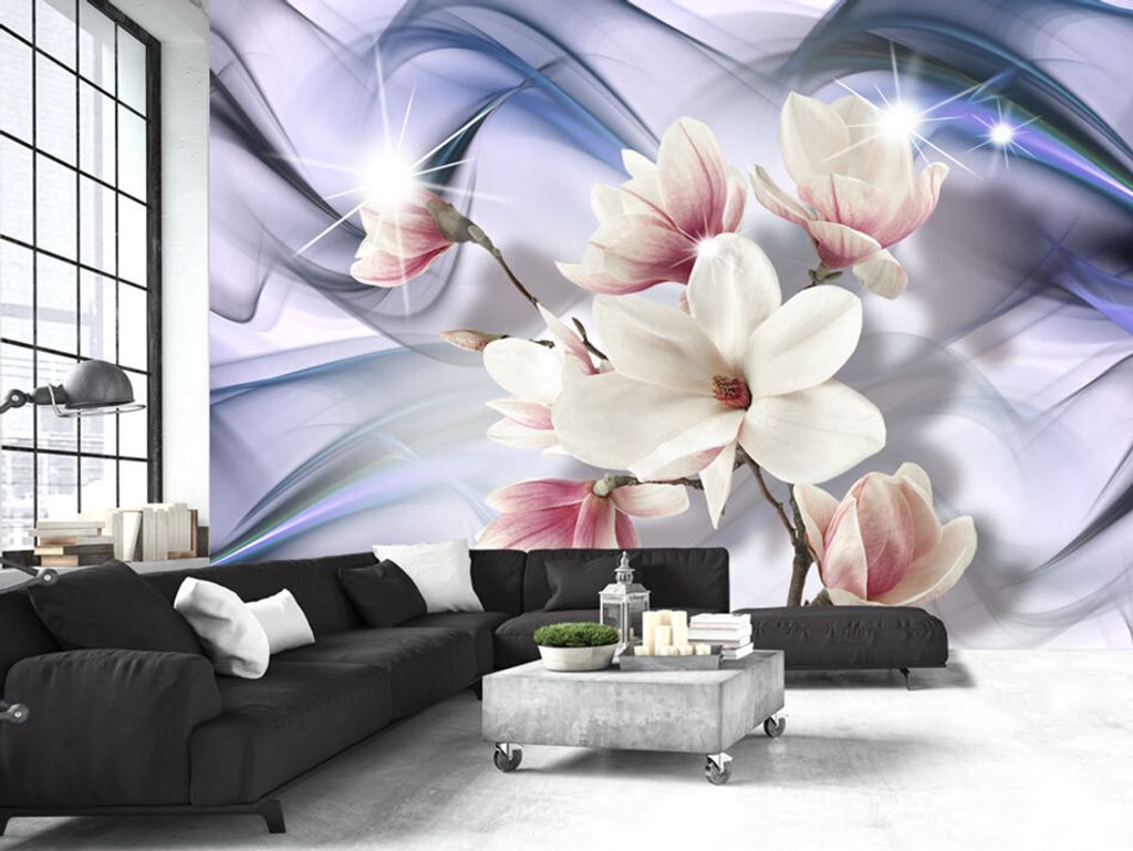 Vlies Fototapete 350x256 cm Tapeten Wandtapete XXL Blumen Abstrakt b-A-0240-a-c
