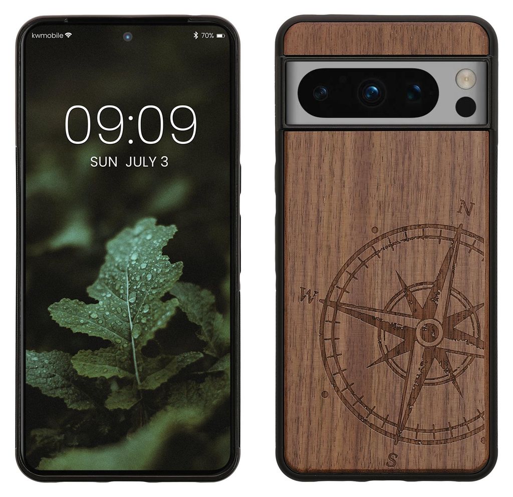kwmobile Handyhülle für Google Pixel 8 Pro Hülle Holz - Produktbild 