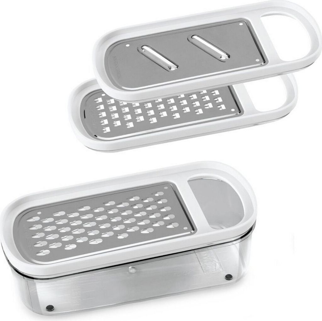 Metaltex Rap-Box 3 in 1 ABS-Acryl-Reibe mit Trichter (21 cm)