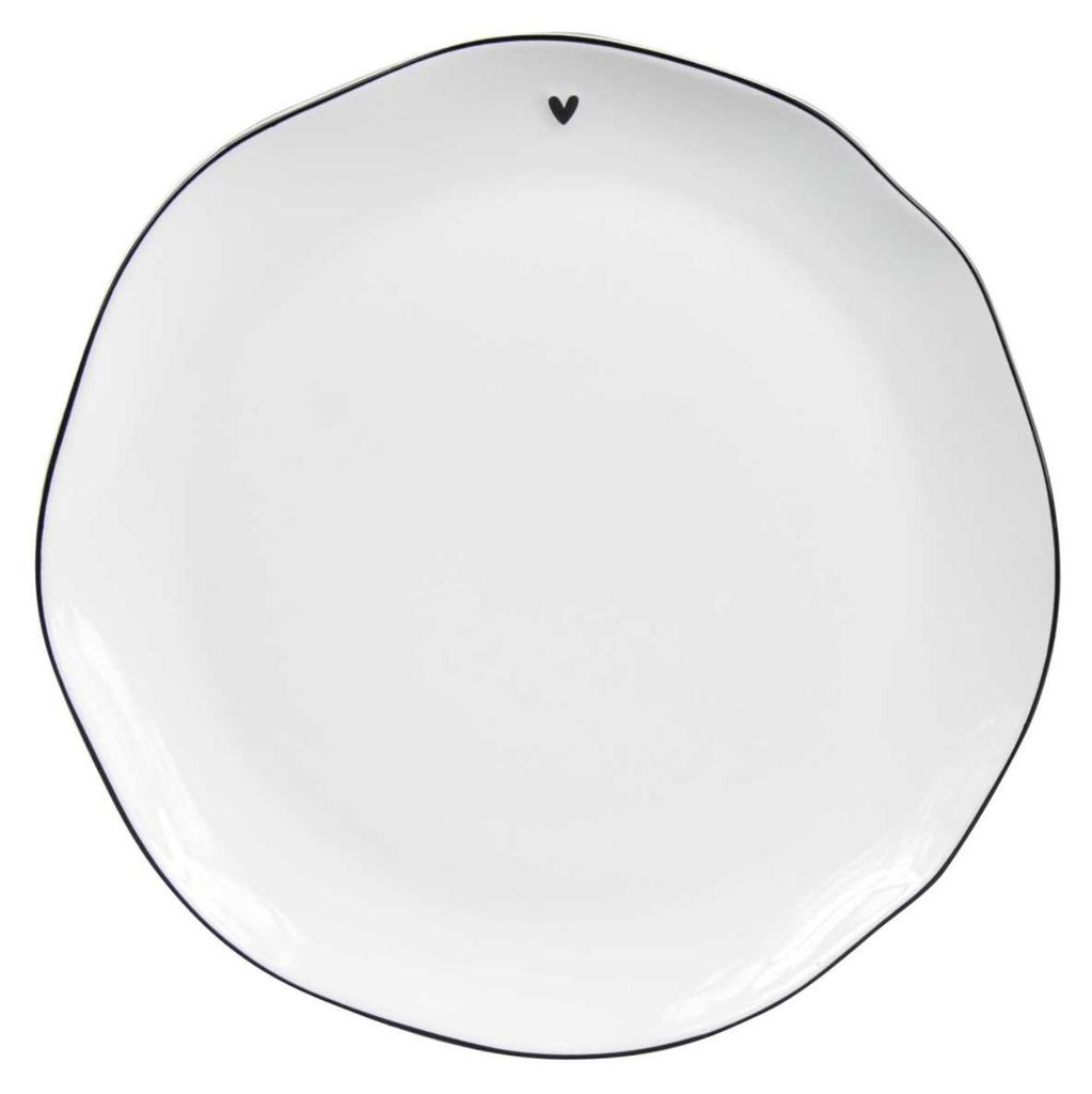 Bastion Collections Frühstücksteller Herz Schwarz - Produktbild 