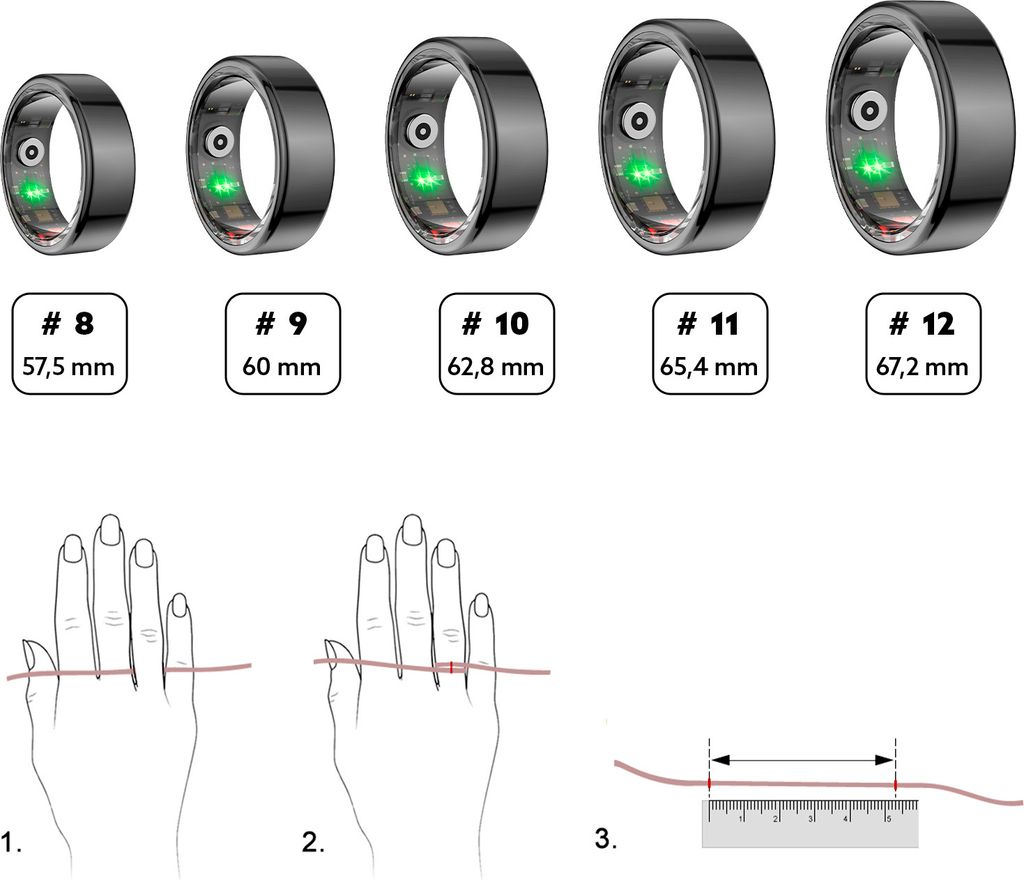 Maxlife smart ring MXSR-100 schwarz Größe 9 Produktbild 10