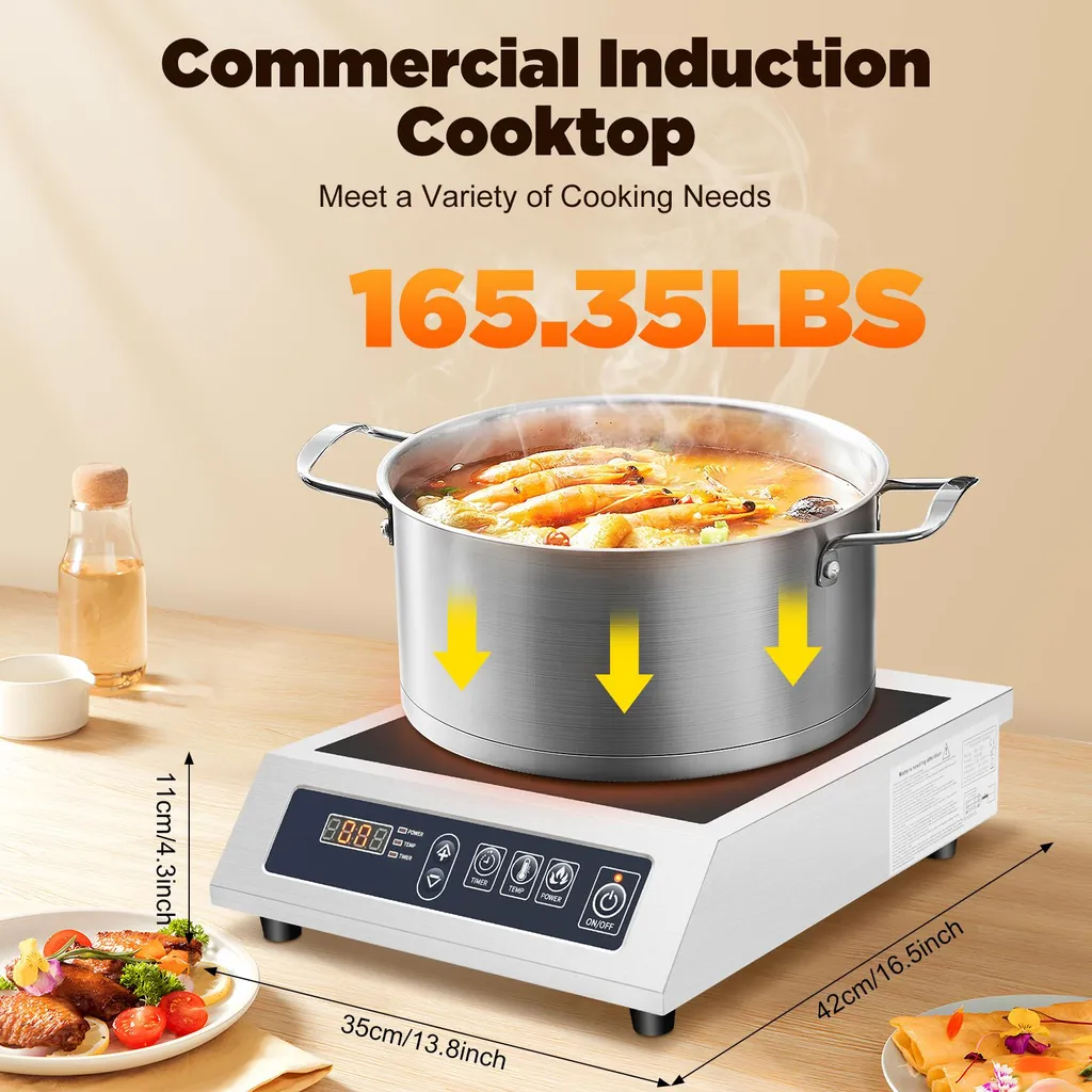 Cuisinière à induction 3500W Modèle IC-V5 Gris Clair Haute Puissance - 5