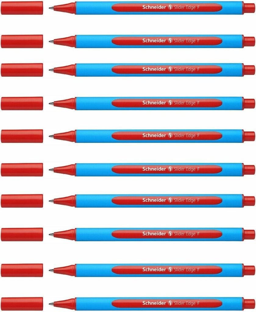 Schneider Kugelschreiber Slider Edge F 10er-Set rot