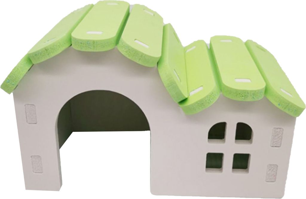 Hamsterhaus, Kleintier-Versteck, bunt, robust, für Hamster, Mäuse & kleine Nagetiere, sicheres Rückzugs-Häuschen, Grün