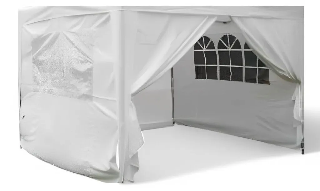 Parois de gazebo avec fenêtre et porte zippée, polyester 216x300x85 cm