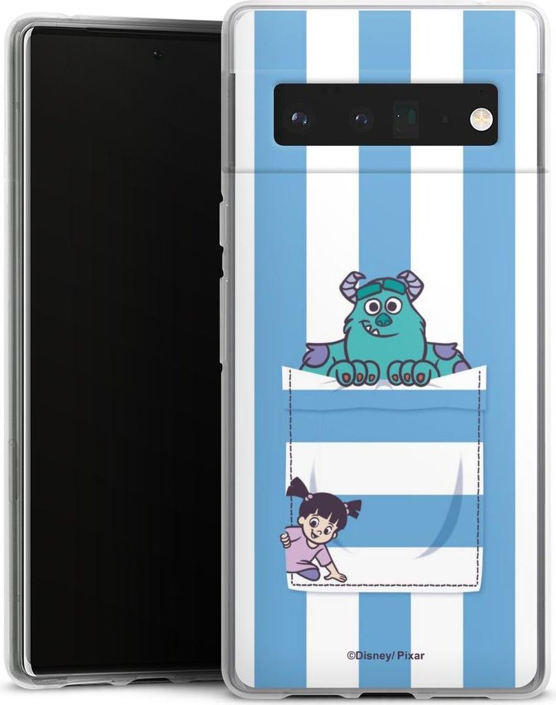 DeinDesign Handyhülle für Google Pixel 6 Pro Silikon Hülle Case Smartphone Schutzhülle Disney Pixar Fanartikel Die Monster AG
