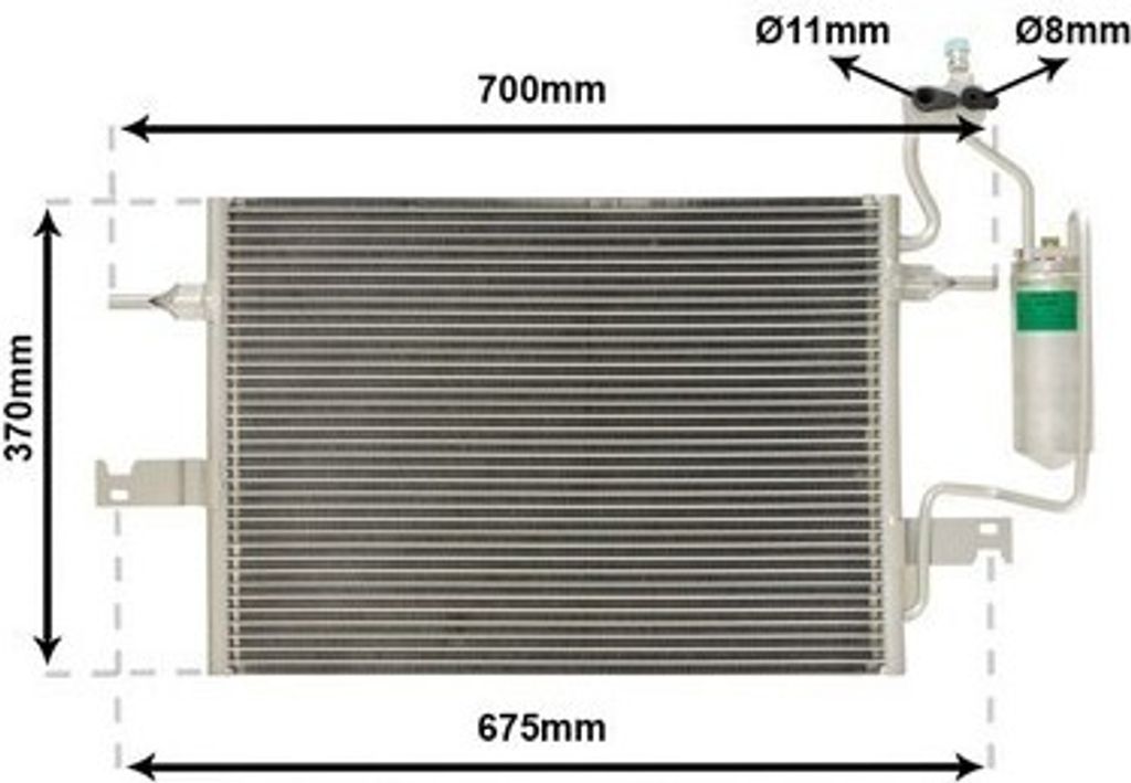 VAN WEZEL 37015349 Kondensator Klimaanlage Klimakondensator für OPEL Meriva A (X03) +Trockner