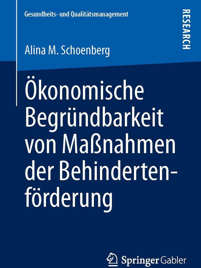 Ökonomische Begründbarkeit von Maßnahmen der Behindertenförderung