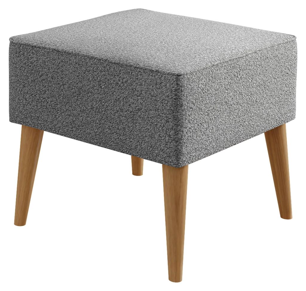 MIRJAN24 Fußbank Estjano Boucle, Polsterbank, Polsterhocker, Stilvoll Wohnzimmer Hocker (Farbe: Lambi 12)