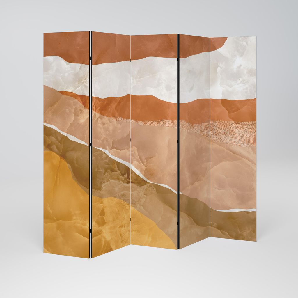 SpaceRebels Paravent Raumteiler - 5-teilig Raumtrenner, Druck 2-Seite - Raumtrenner - Trennwand Wohnung - Room Divider - Spanische Wand Deko Modern...