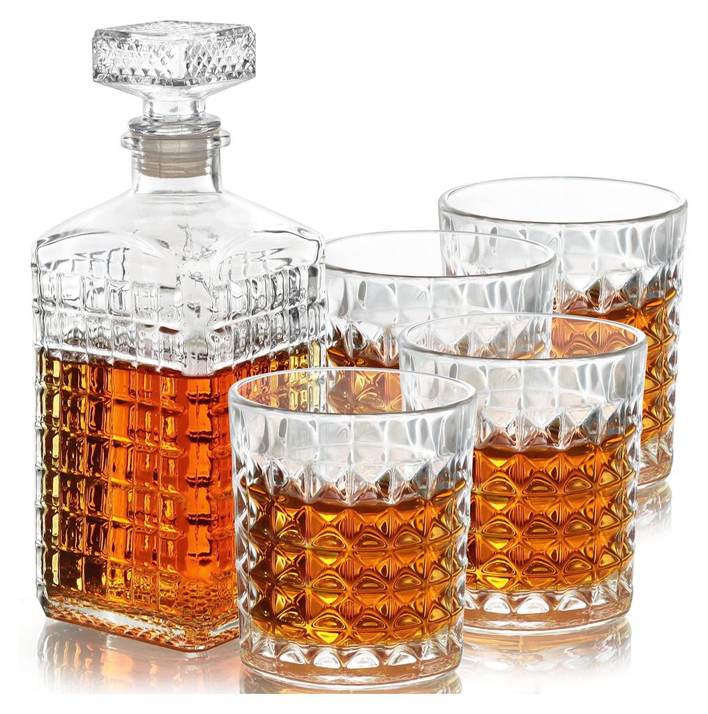 Belle Vous Glas Whisky Dekanter Set (5-Teilig) - 500 ml Produktbild 