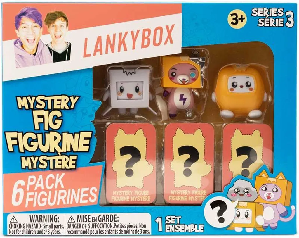 Figurines Lankybox : coffret de 6 jouets surprises pour jeunes collectionneurs