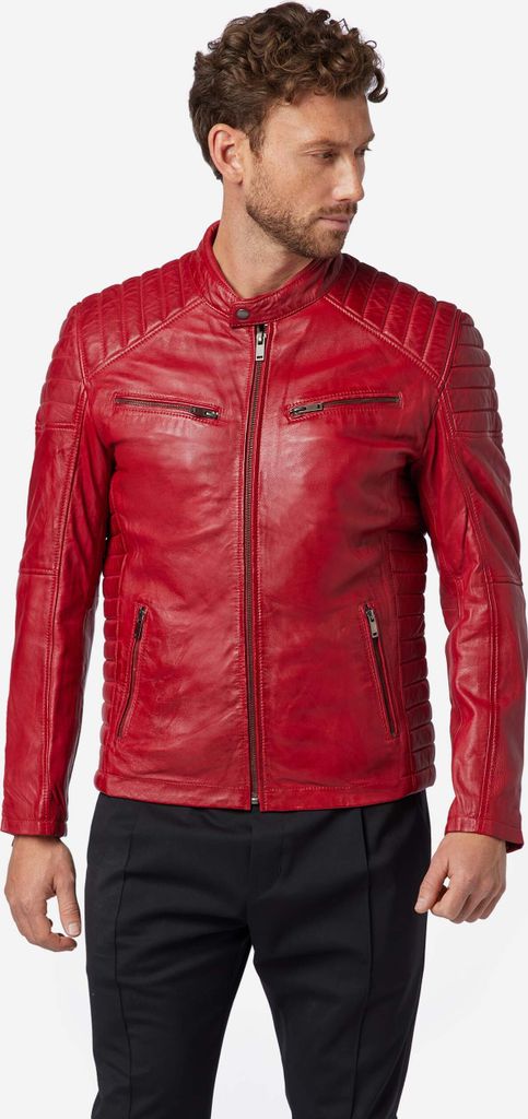 Herren Lederjacke Ricano COOPER – Rot / S