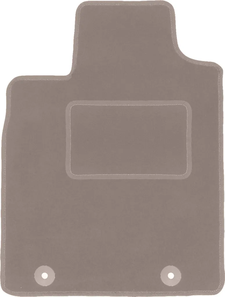 Tappetino conducente in velluto beige compatibile con Dacia Logan (2004-2012, station wagon, sedan) – con fissaggi – su misura
