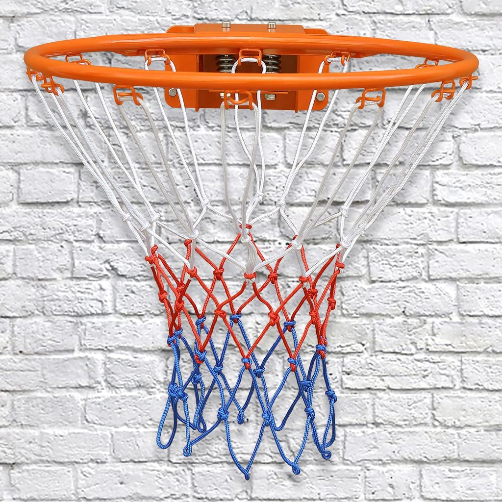 okwish Austauschbarer Felgenring Basketballkorb-Felgen mit Doppelfeder-Dämpfungssystem,Felgenring mit verstärkte Korb und UV-Schutz,orange