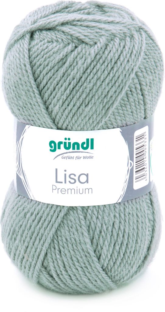 50 Gramm Gründl Lisa Premium Uni 24 Kieselgrau