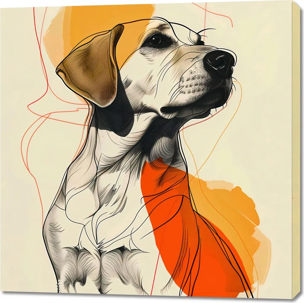 Quadro Minimalista Cane 100x100 - Arredamento Industrial Chic