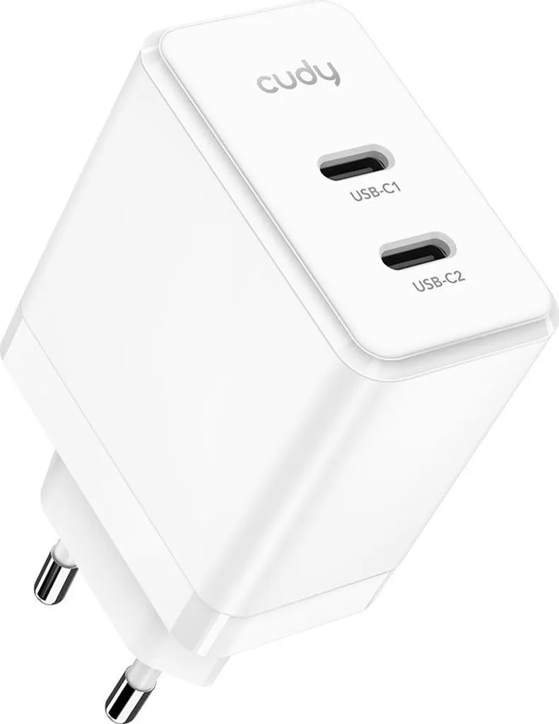 Cudy CH40 Caricatore USB-C GaN 40W Bianco - Alimentatore Universale AC